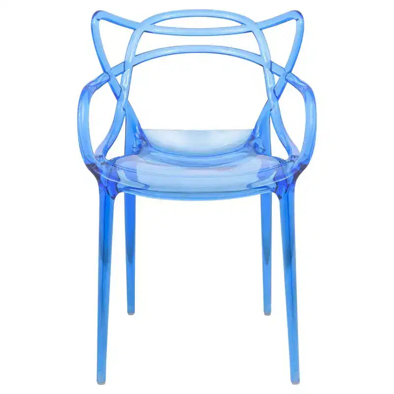Modern Acrylic Dining Chair Set of 4 – Stackable, UV-Protected, Indoor & Outdoor