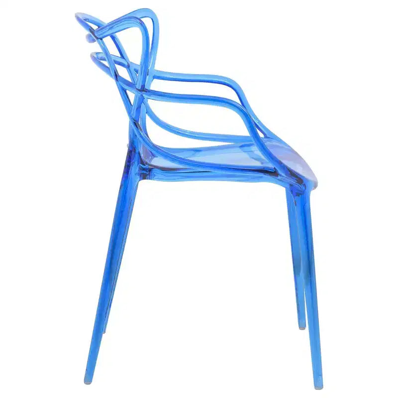 Modern Acrylic Dining Chair Set of 4 – Stackable, UV-Protected, Indoor & Outdoor