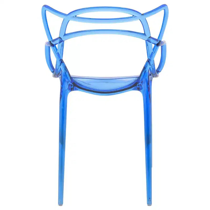 Modern Acrylic Dining Chair Set of 4 – Stackable, UV-Protected, Indoor & Outdoor