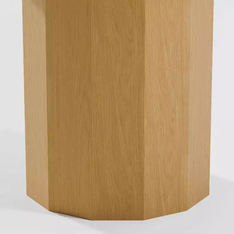 Mid-Century Round Dining Table – Solid Rubberwood, Seats 6, Natural Oak Finish