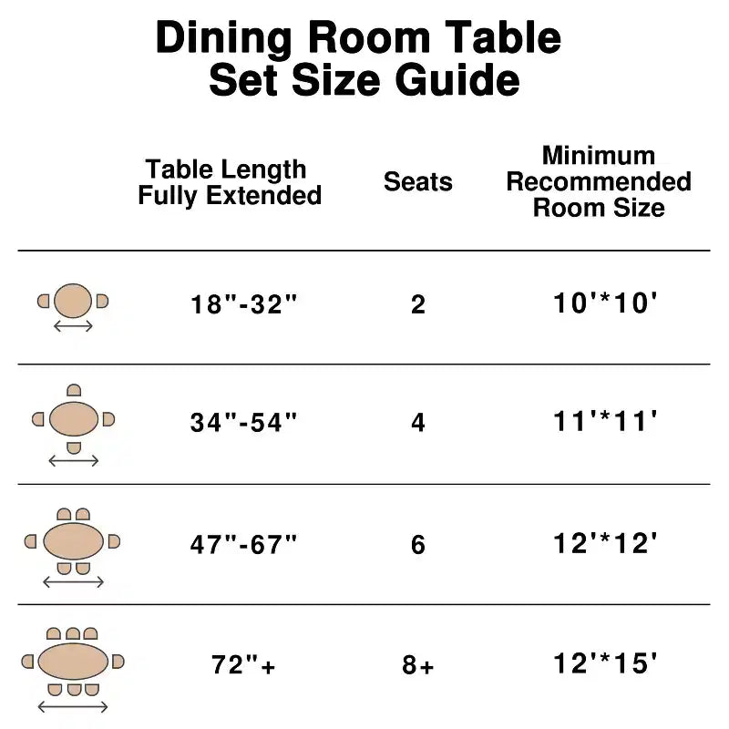 Mid-Century Round Dining Table – Solid Rubberwood, Seats 6, Natural Oak Finish
