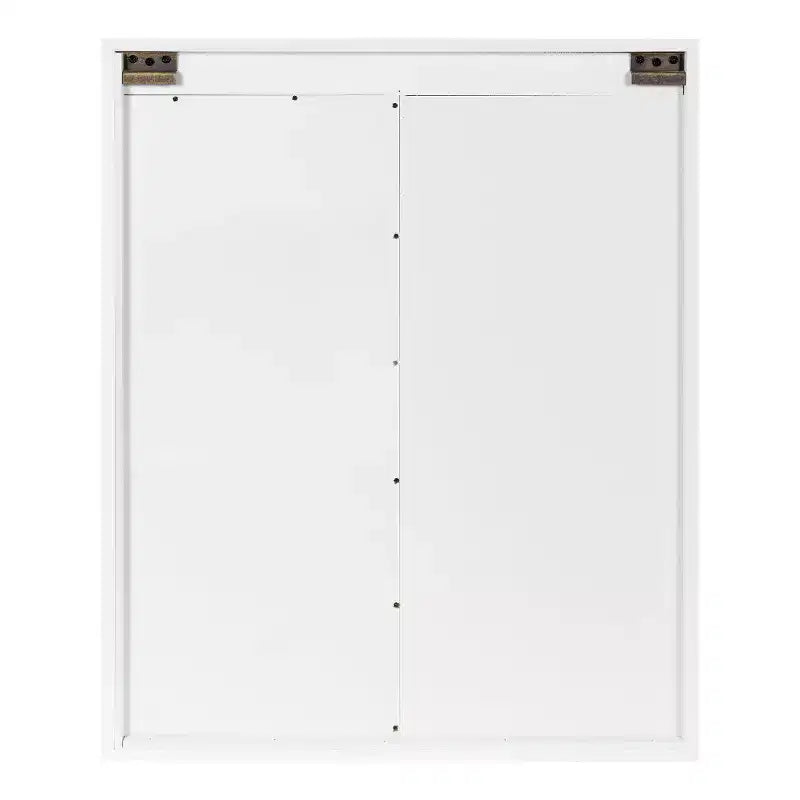 Rustic Wood Wall Storage Cabinet with Vanity Mirror & Sliding Barn Door – 3 Shelves